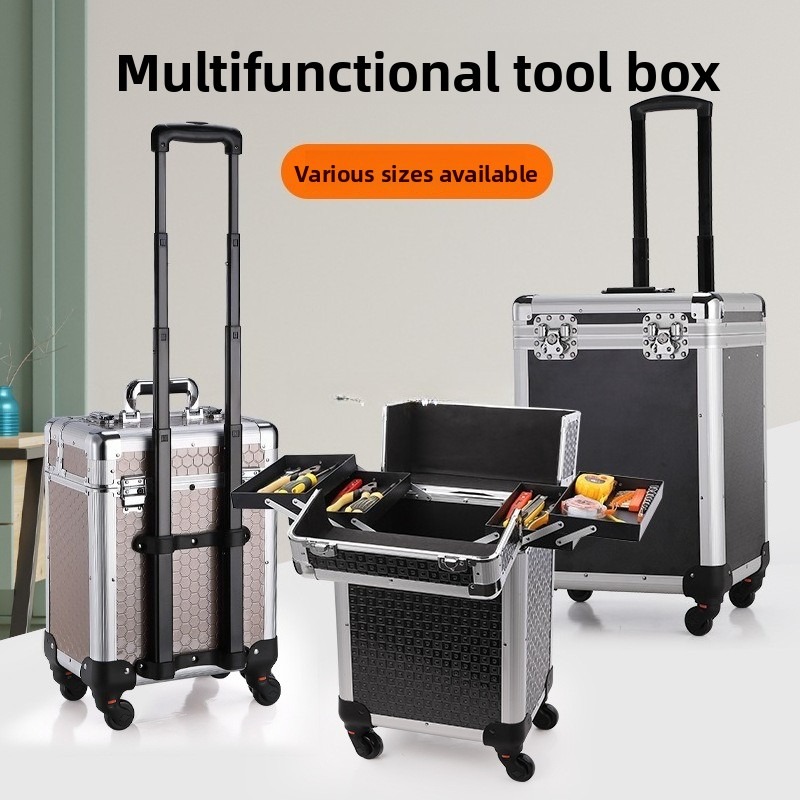 Hand Tools Maintenance Workshop - Multi-Layer Multi-Functional Trolley Tool Box for
