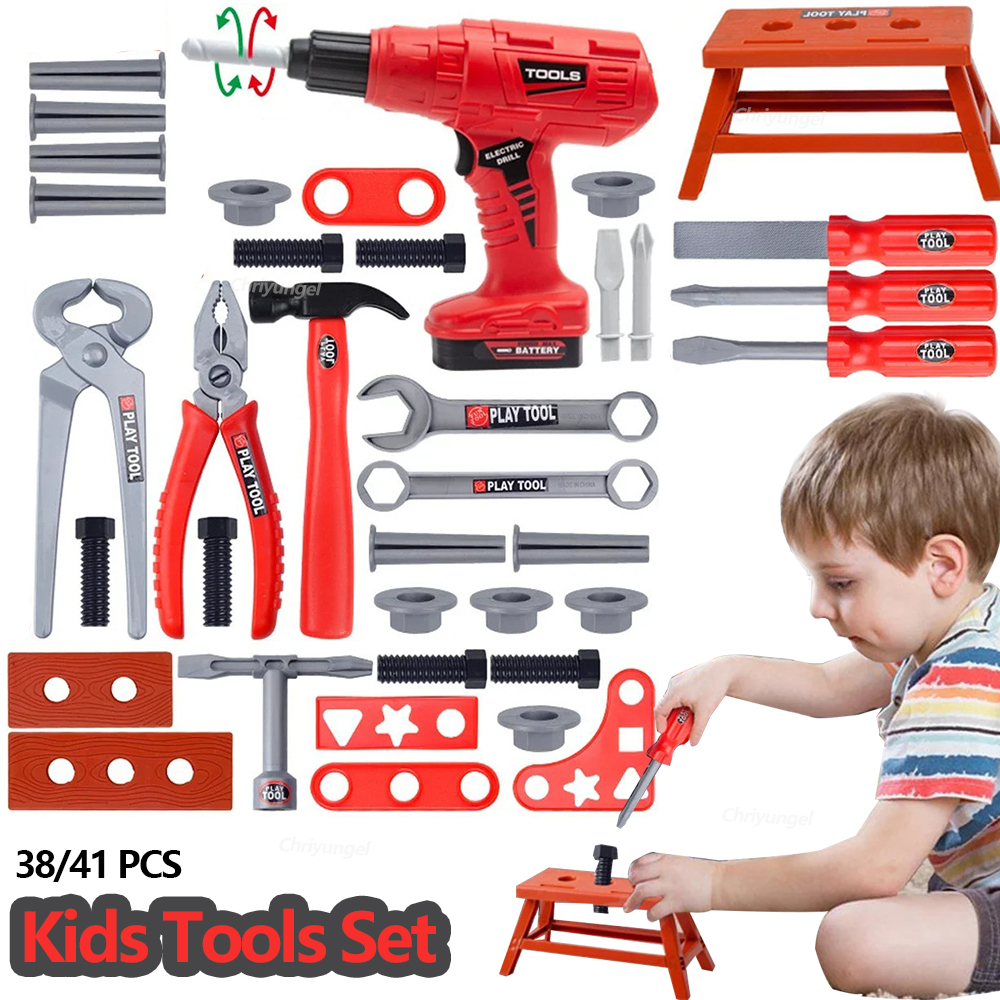 Tools Workshop For Kids - 38/42 PCS Pretend Tools Kit Kids