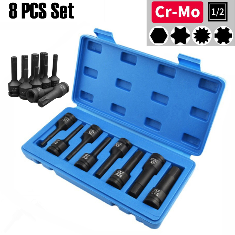 1/2 Socket Wrench 8pcs Set Hex - Hand Tools Maintenance Workshop ulasan dan harga