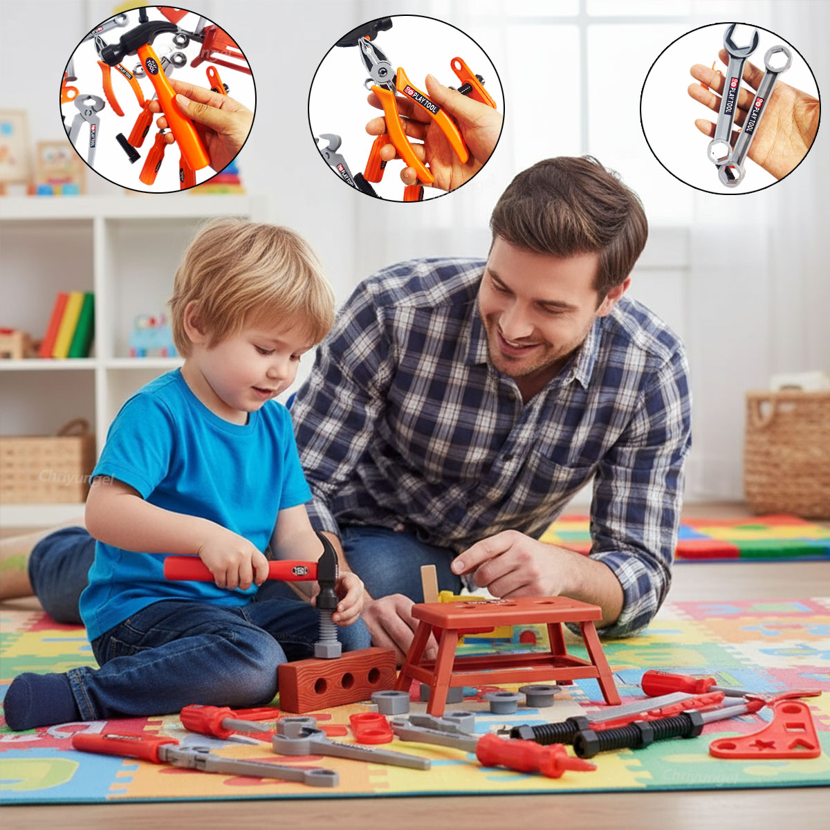 38/42 PCS Pretend Tools Kit Ki - Tools Workshop For Kids ulasan dan harga