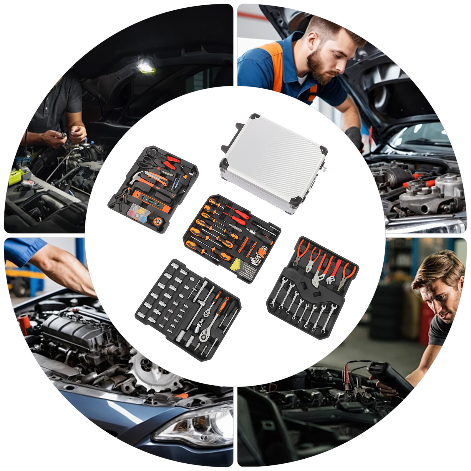 187PCS Carbon Steel Automotive - Hand Tools Maintenance Workshop ulasan dan harga