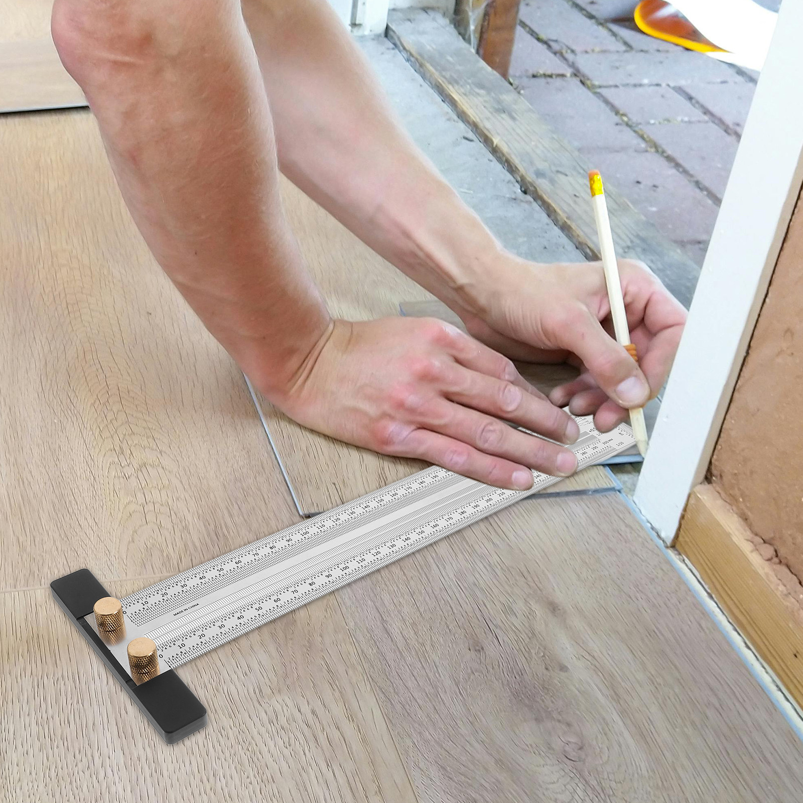 Woodworking Ruler T-Square 300 - Marking Tools In Workshop ulasan dan harga