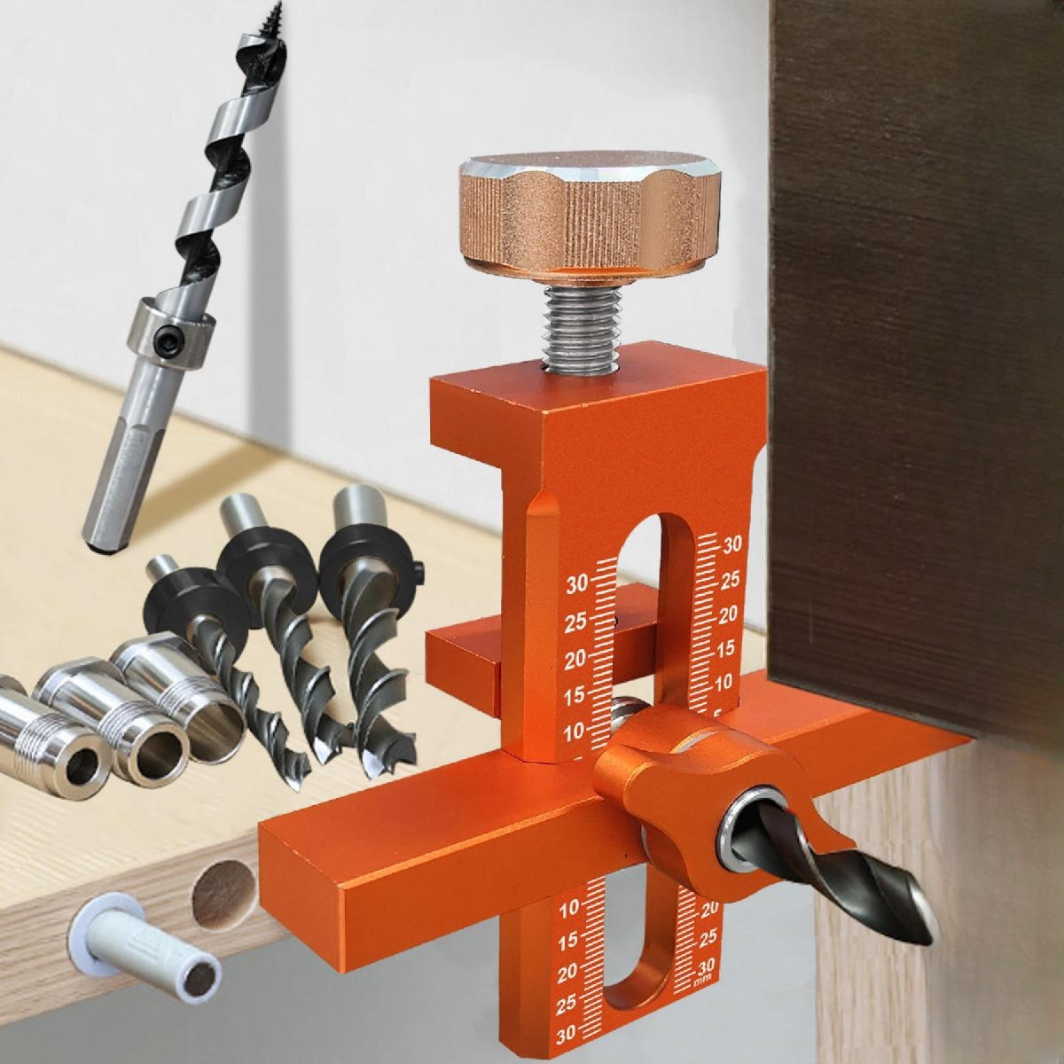 2 in 1 Cabinet Door Installati - Dowel Jig Kit ulasan dan harga