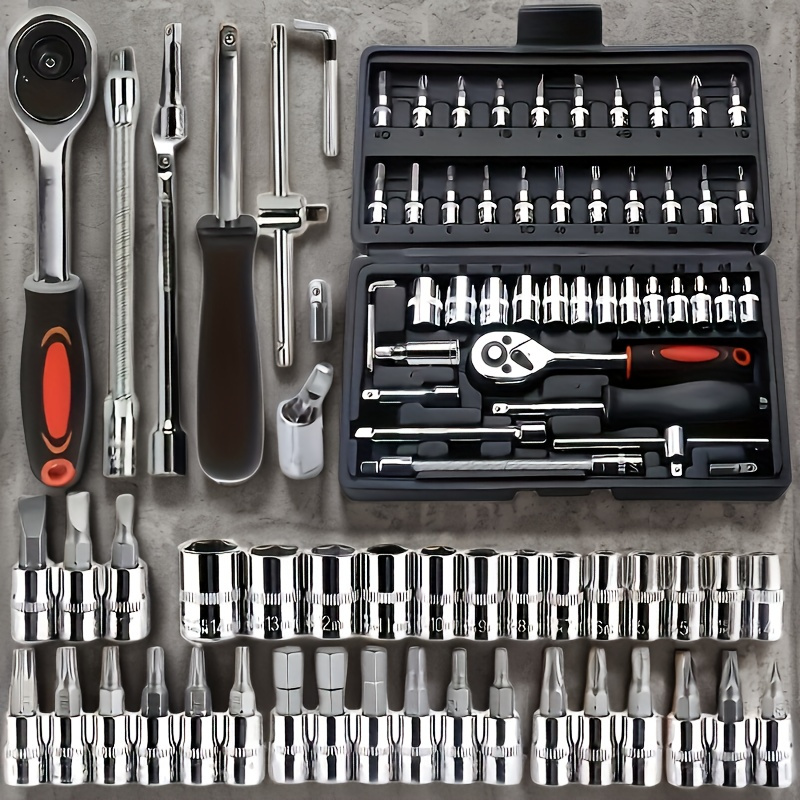 46Pcs Automotive Tool Set, Car - Workshop Tools Kit ulasan dan harga