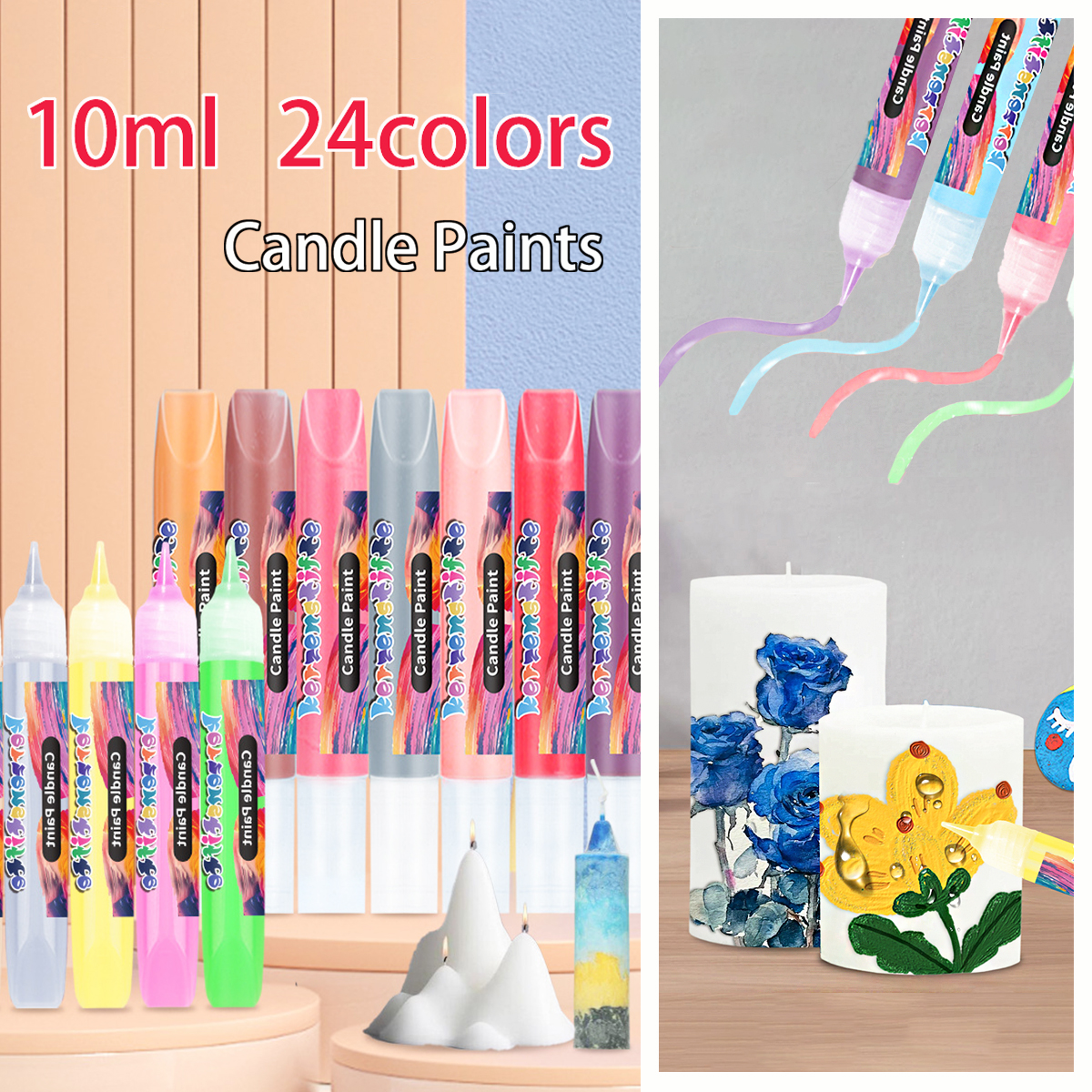 24Colors 10Ml Candle Paints Hi - Tools Workshop For Kids ulasan dan harga