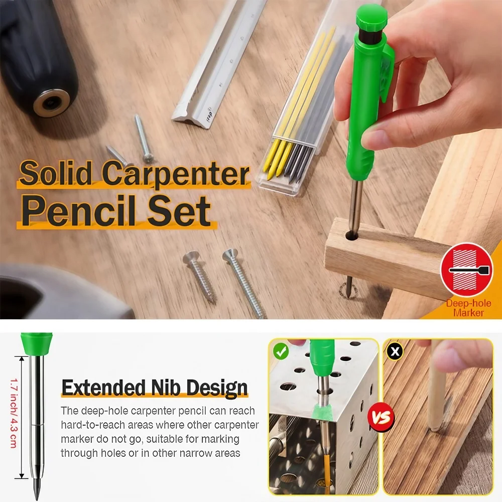 Metal Long Tip Woodworking Pen - Marking Tools In Workshop ulasan dan harga
