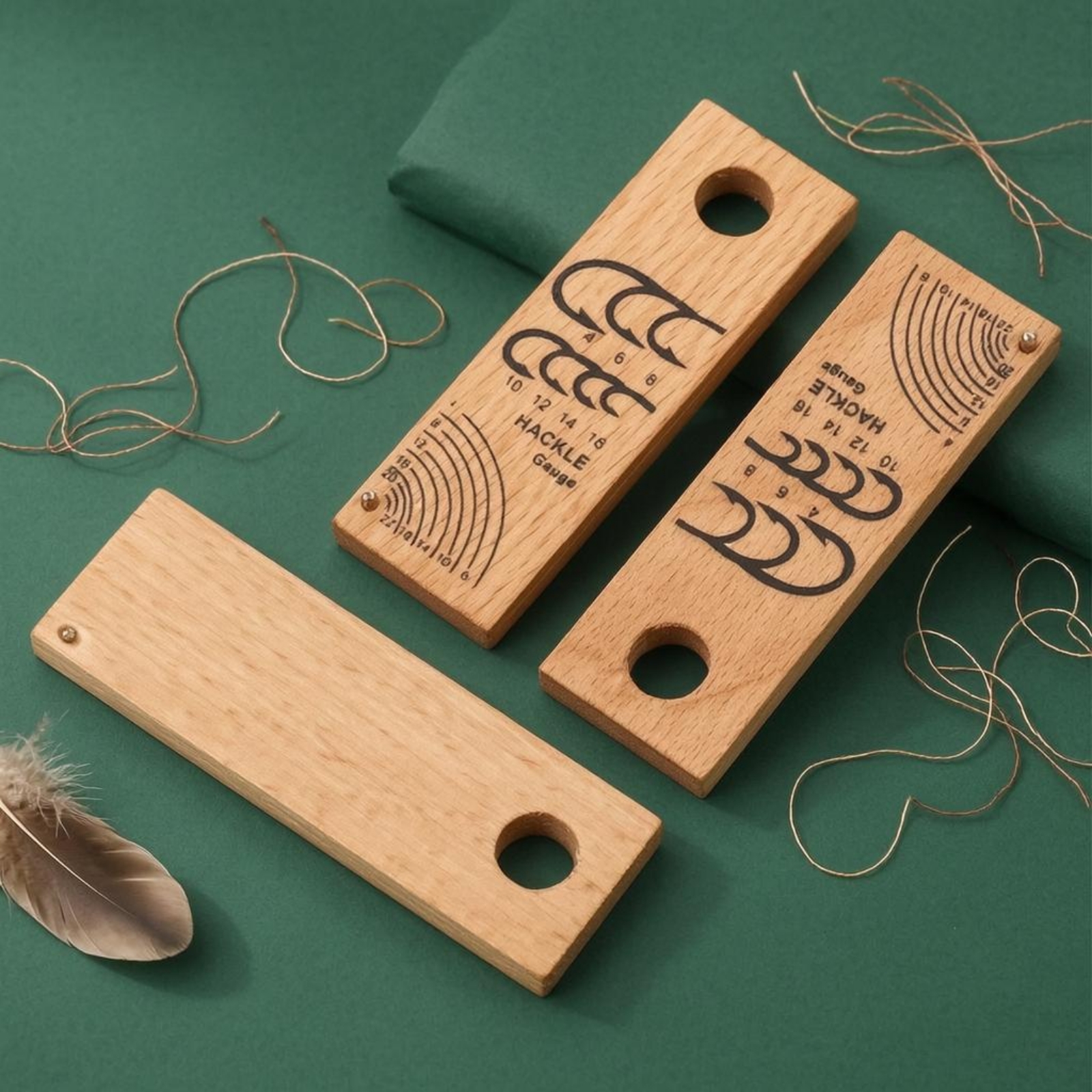 3 Pieces Hook and Hackle Gauge - Marking Tools In Workshop ulasan dan harga