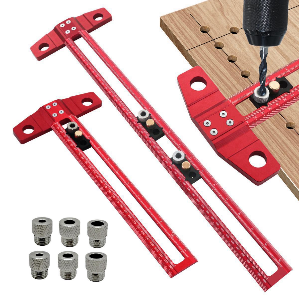 Woodworking 2 in 1 Drilling Po - Dowel Jig Kit ulasan dan harga