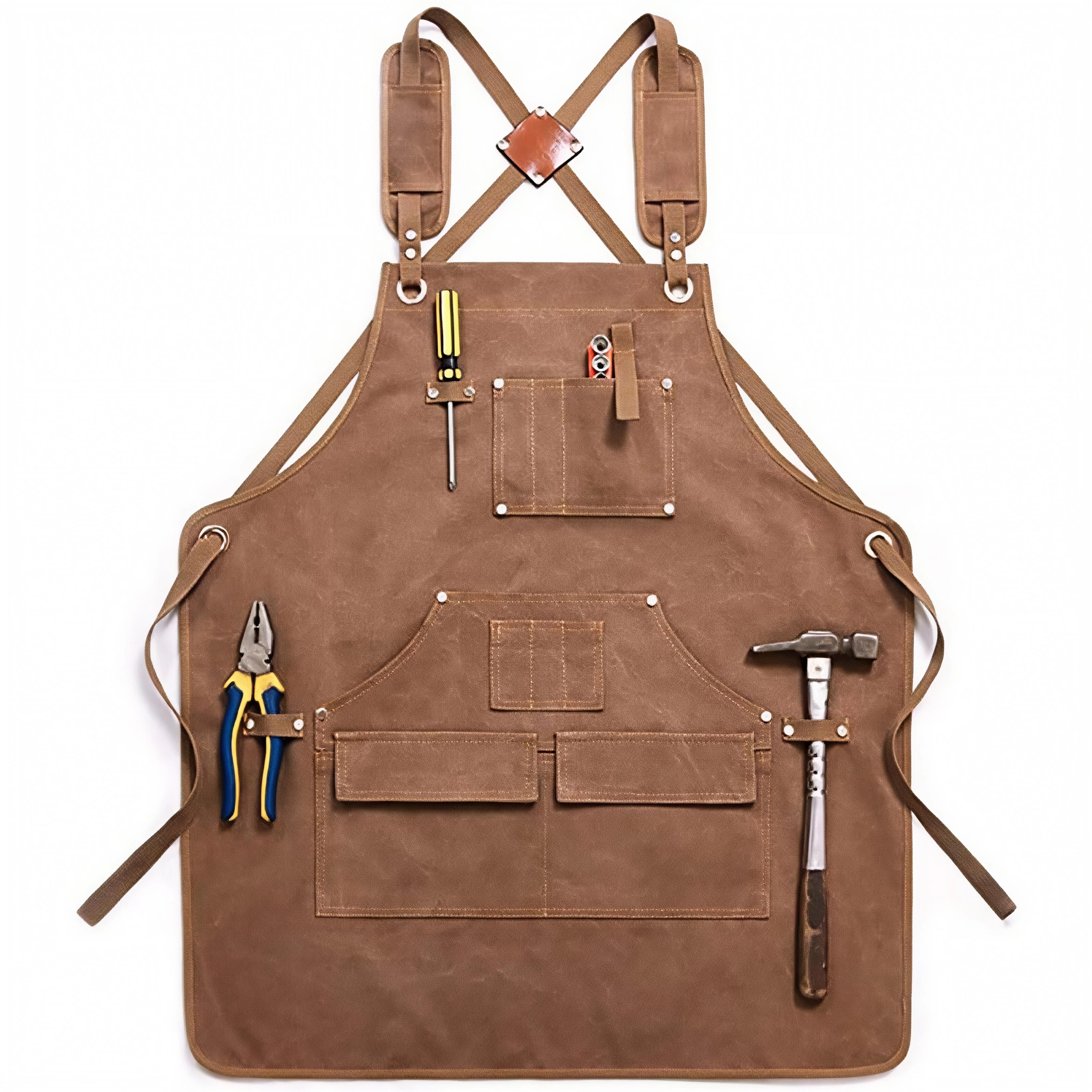 Heavy Duty Canvas Apron Custom - Workshop Tools Logo ulasan dan harga