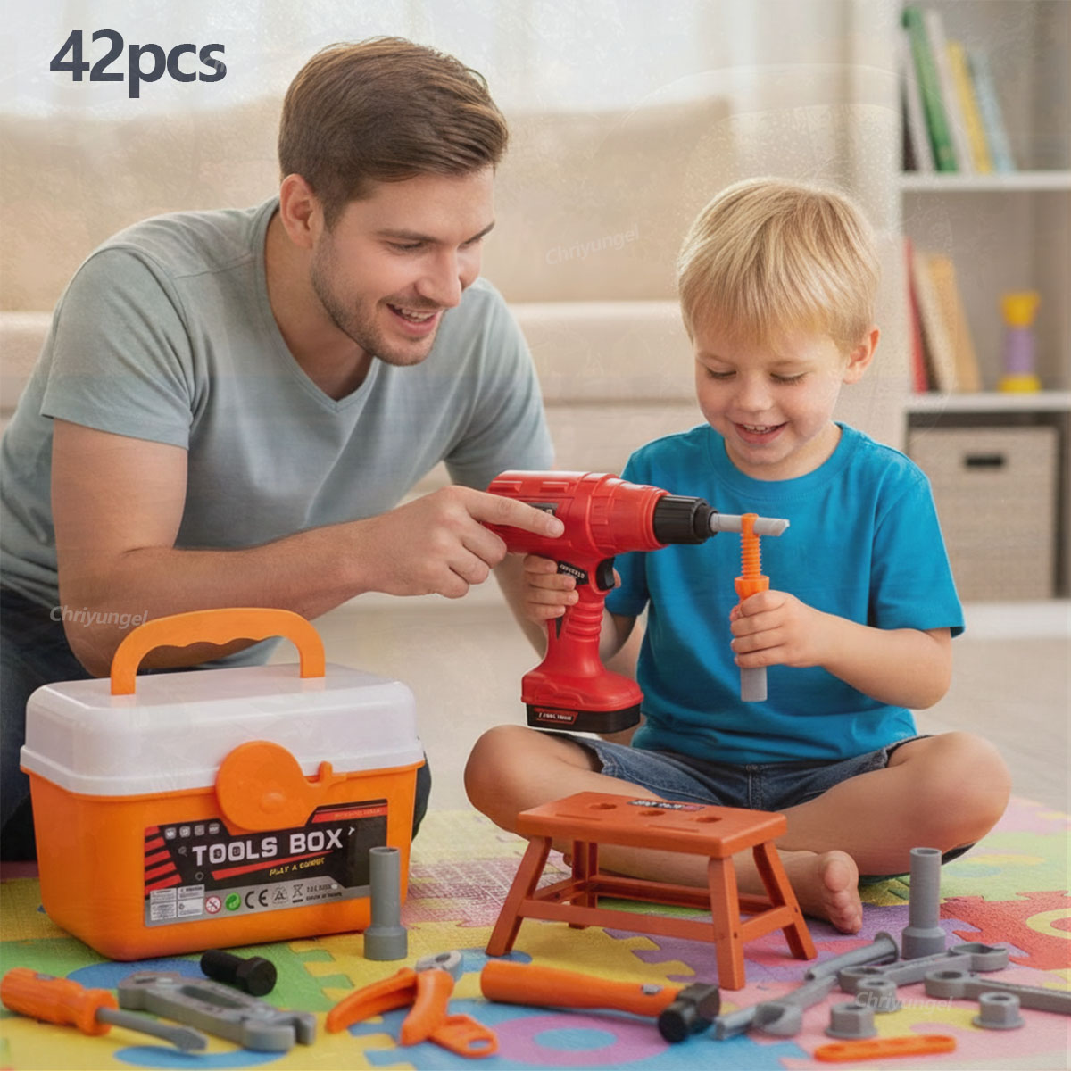38/41 PCS Pretend Tools Kit Ki - Tools Workshop For Kids ulasan dan harga