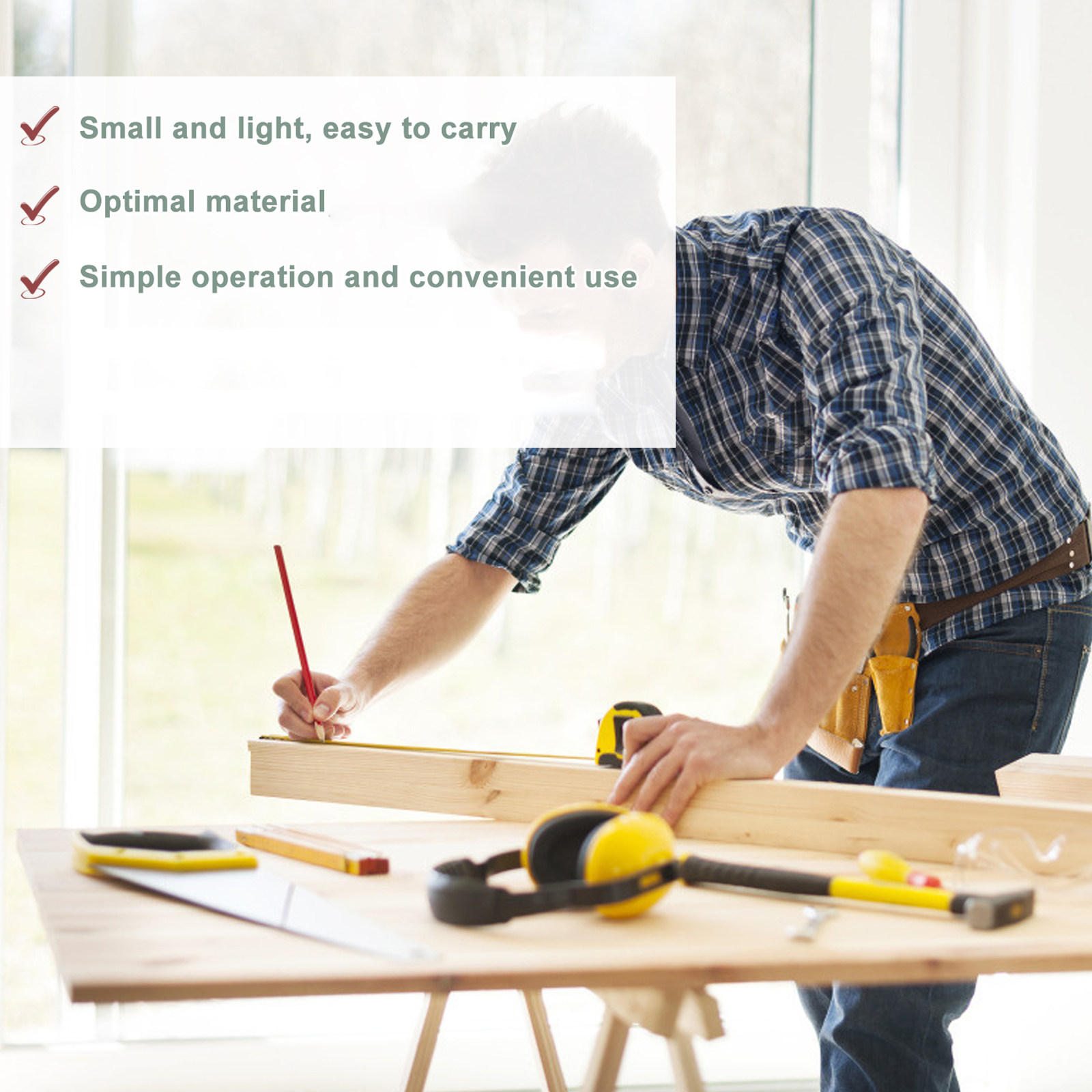 1Pcs Heavy Duty Tape Measuring - Marking Tools In Workshop ulasan dan harga