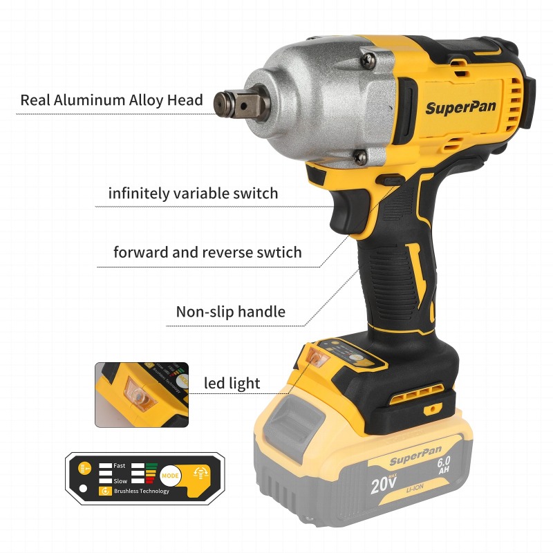 High Torque Cordless Impact Wr - Workshop Electric Tools ulasan dan harga